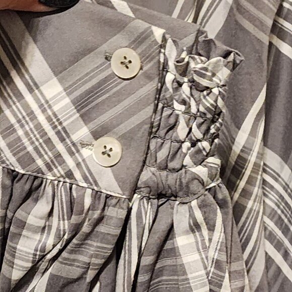 Chico's size 1  /  8 button down long sleeve collared shirt blouse - Picture 5 of 12